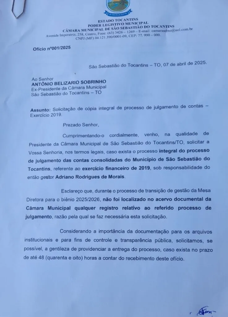 Oficio ao belizario 1