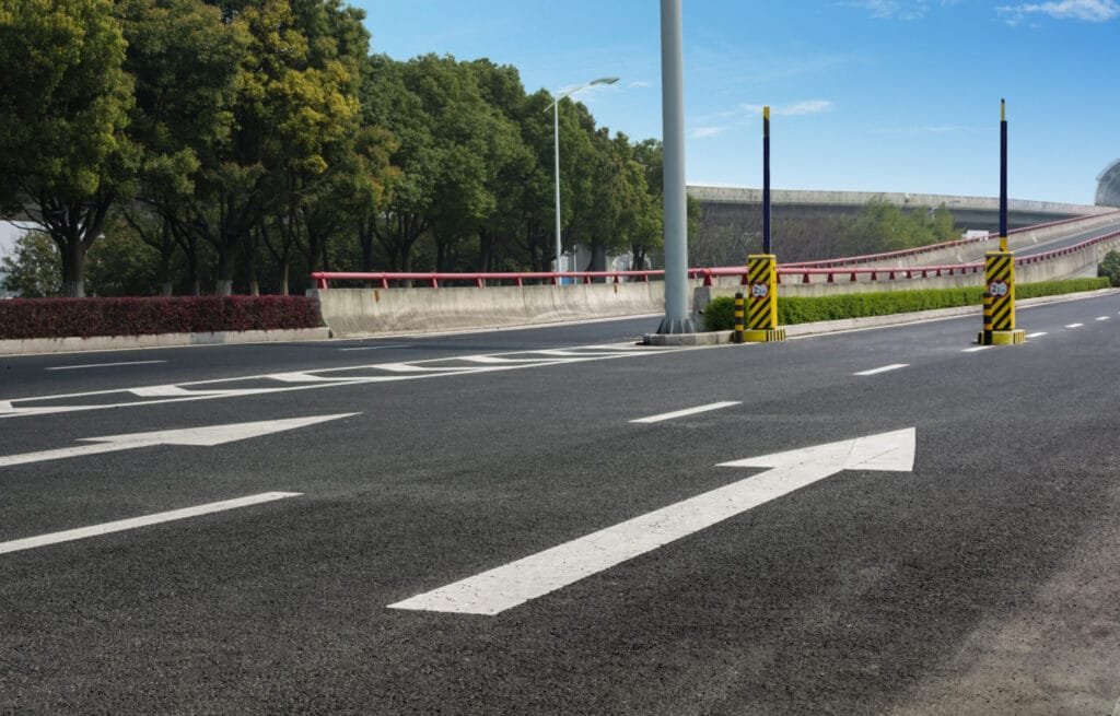 Road with arrow