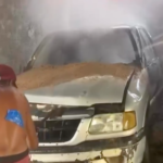 Caminhonete pega fogo em Augustinópolis